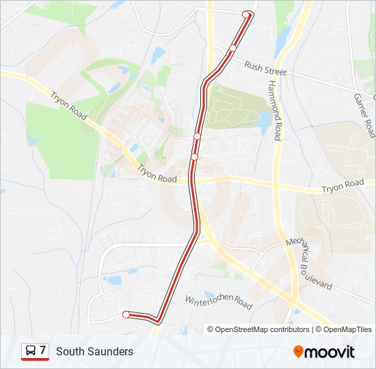 Mapa de 7 de autobús