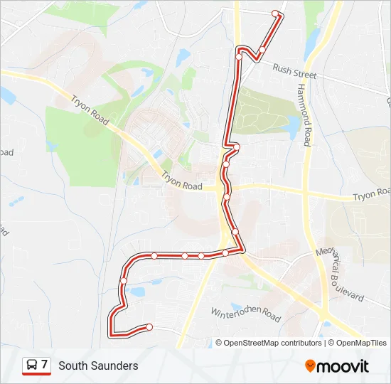 7 Bus Line Map