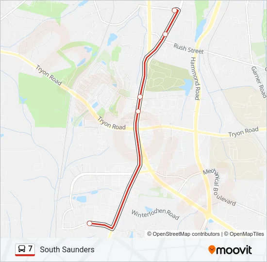7 Bus Line Map