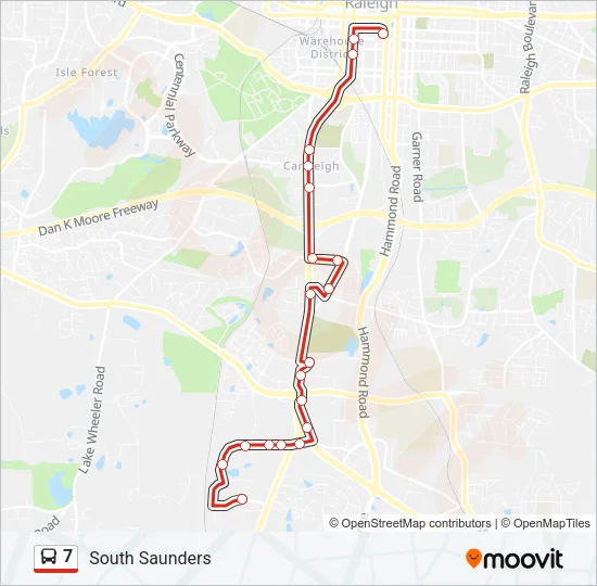 7 Bus Line Map