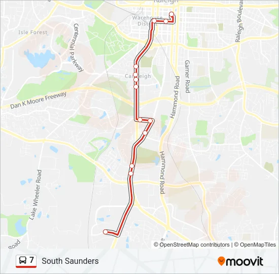 7 Bus Line Map