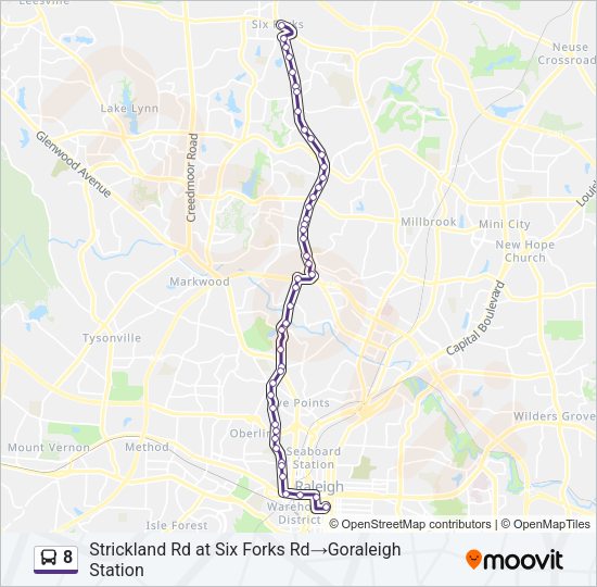 8 Bus Line Map