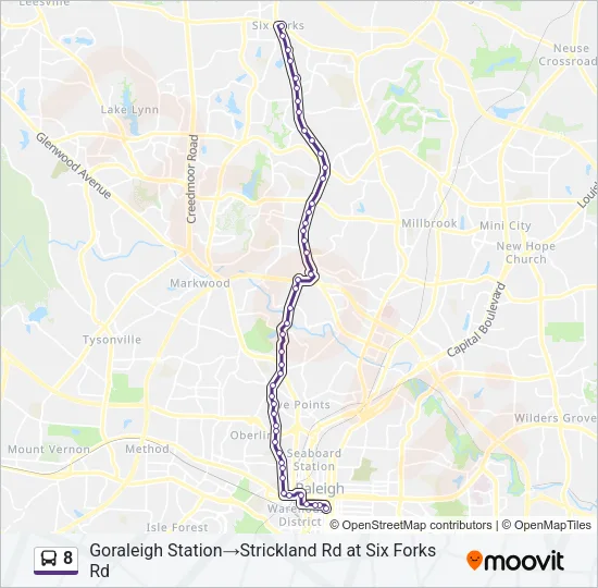 8 Bus Line Map
