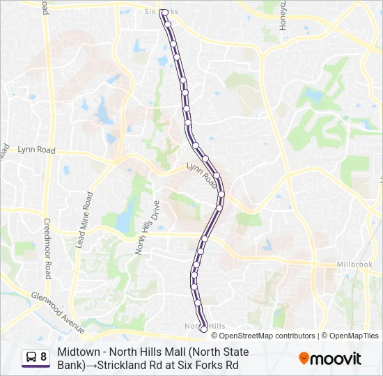 8 Bus Line Map