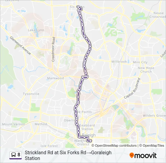 8 Bus Line Map