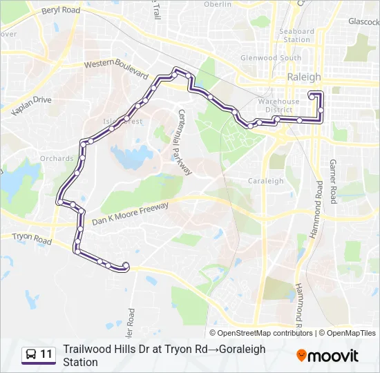 11 Bus Line Map