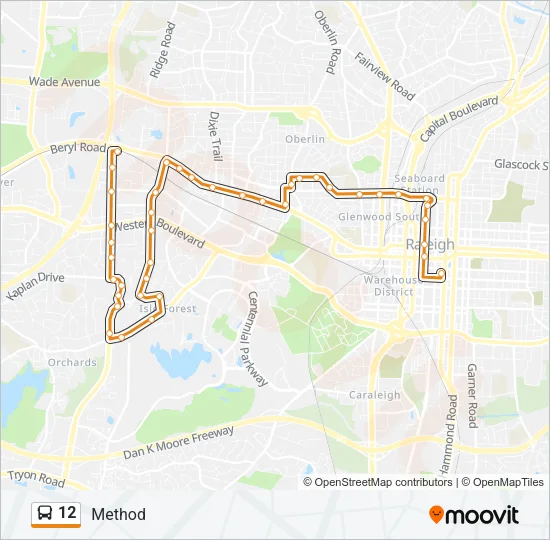 12 Bus Line Map