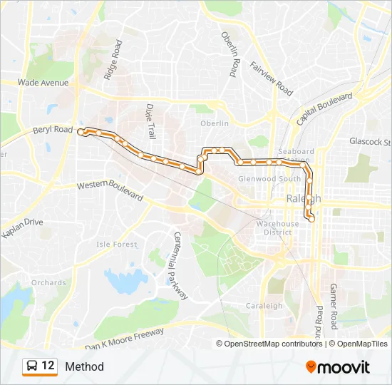 12 Bus Line Map