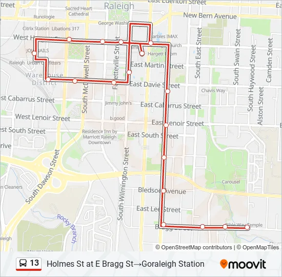 13 Bus Line Map