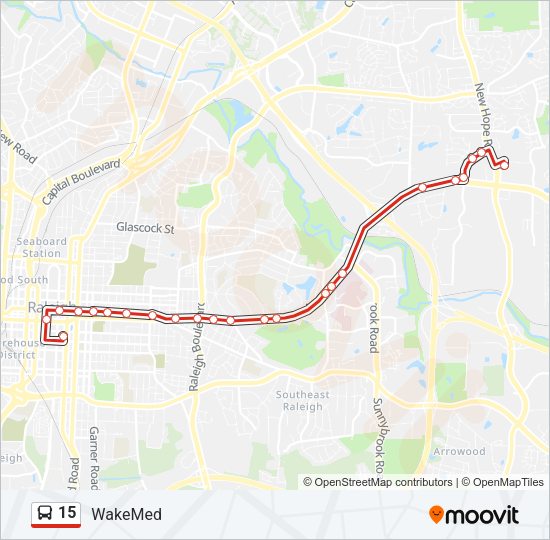 15 Bus Line Map