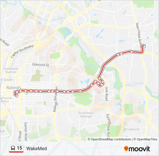 15 Bus Line Map