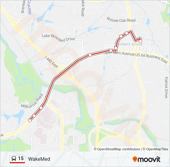 15 Bus Line Map