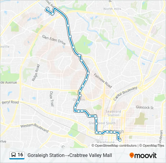 16 Bus Line Map