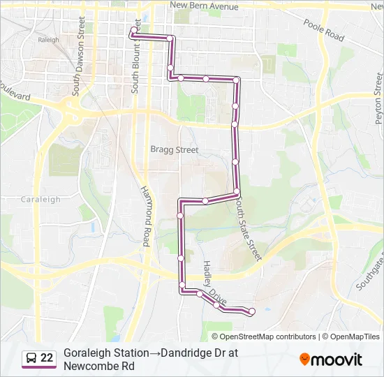 22 Bus Line Map
