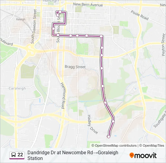 22 Bus Line Map