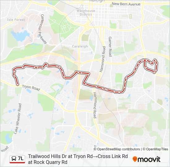 7L Bus Line Map