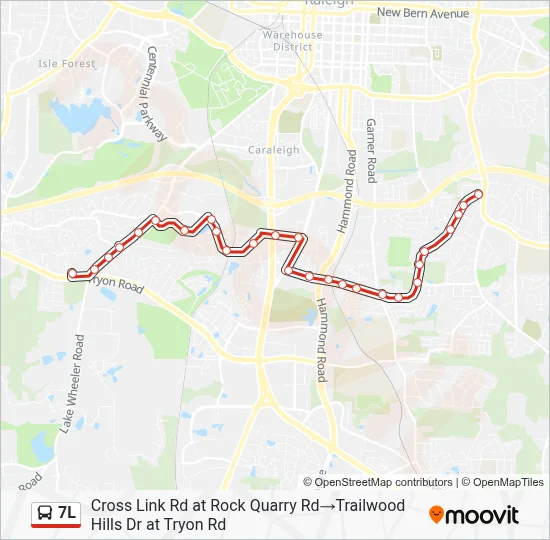 7L Bus Line Map