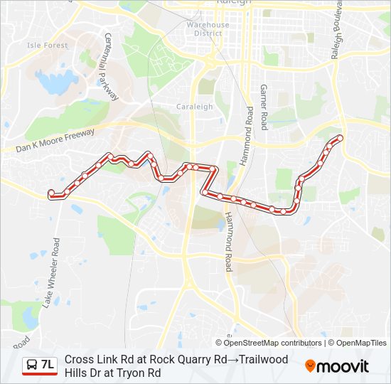7L Bus Line Map