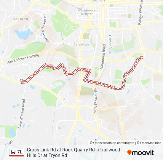 7L Bus Line Map