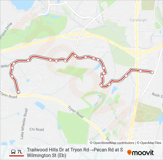 7L Bus Line Map