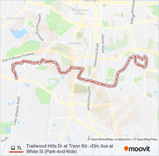7L Bus Line Map