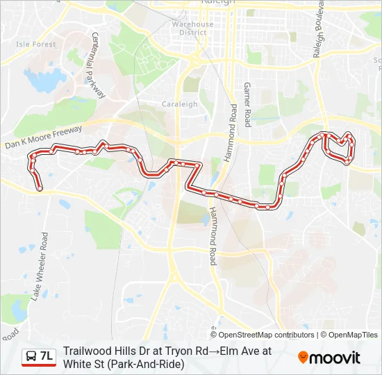 7L Bus Line Map