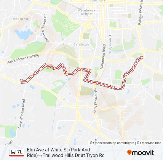 7L Bus Line Map