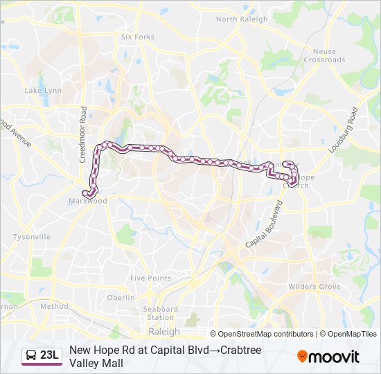 23L bus Line Map
