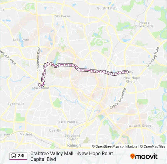 23L Bus Line Map