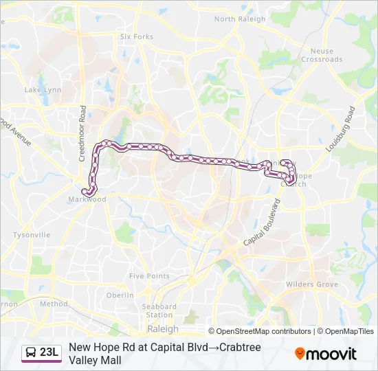 23L Bus Line Map