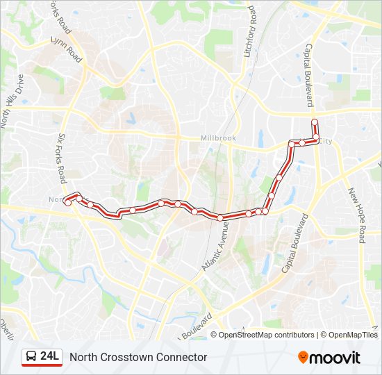 24L Bus Line Map