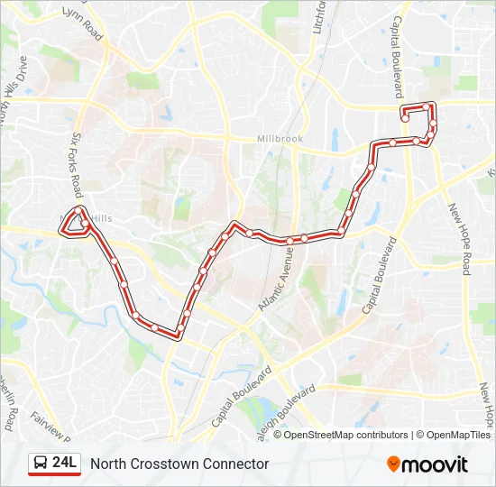 24L Bus Line Map