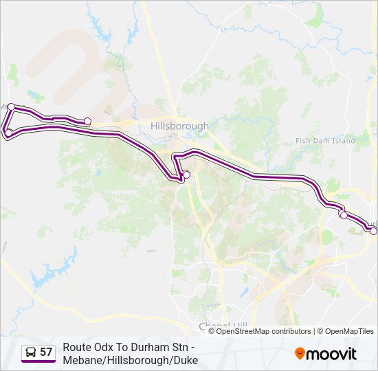 57 Bus Line Map