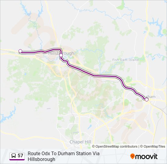57 Bus Line Map
