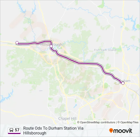 57 Bus Line Map