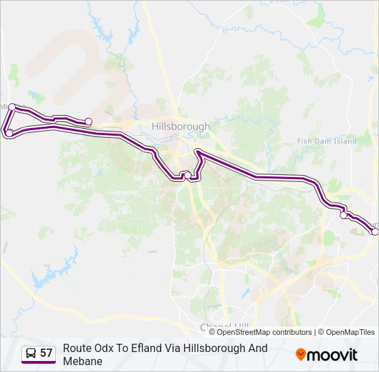 57 Bus Line Map