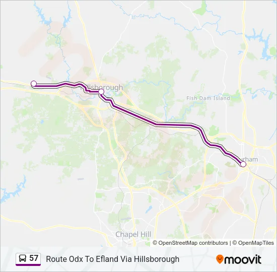 57 Bus Line Map