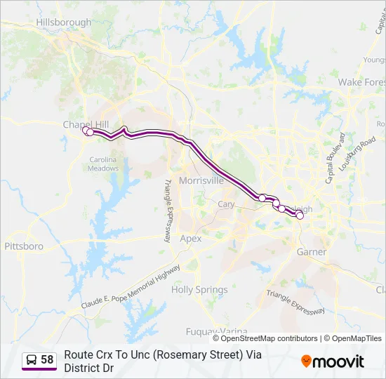 58 Bus Line Map