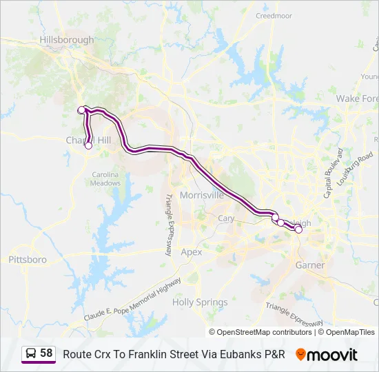 58 Bus Line Map