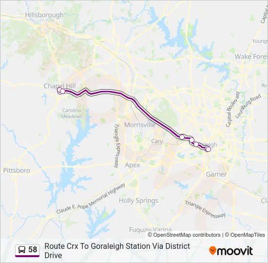 58 Bus Line Map