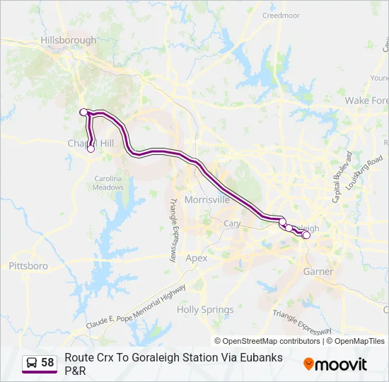 58 Bus Line Map
