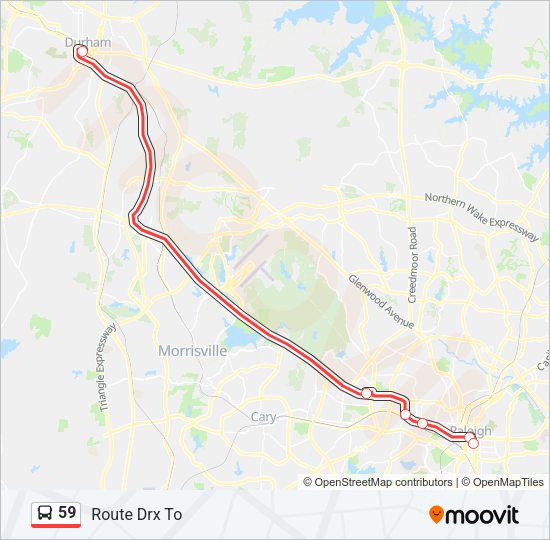 59 bus Line Map