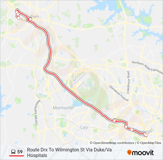 59 Bus Line Map