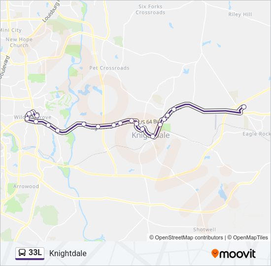 33L Bus Line Map