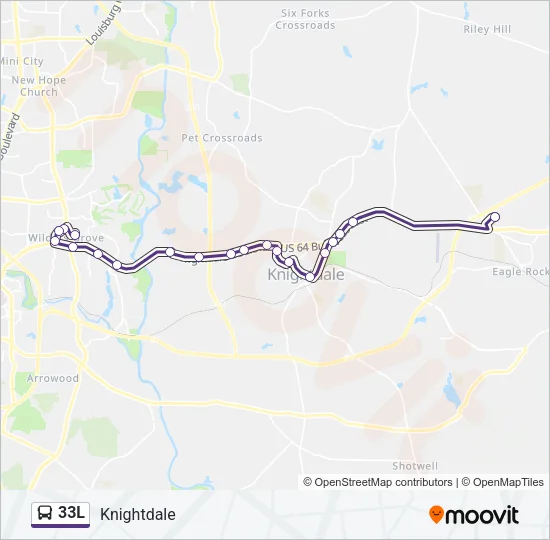 33L Bus Line Map