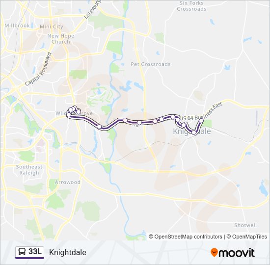 33L Bus Line Map