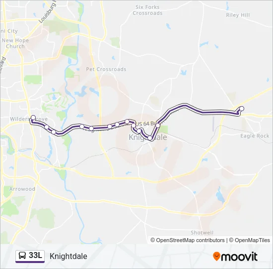 33L Bus Line Map