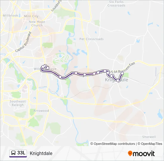 33L Bus Line Map