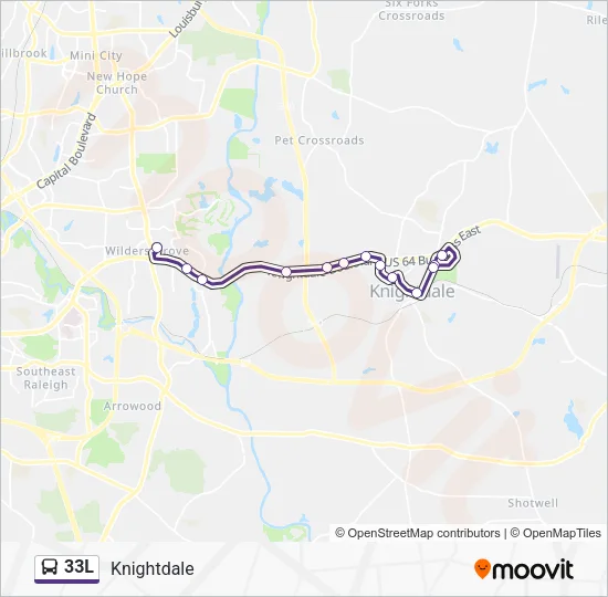 33L Bus Line Map