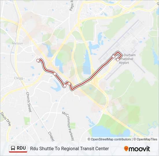 RDU Bus Line Map